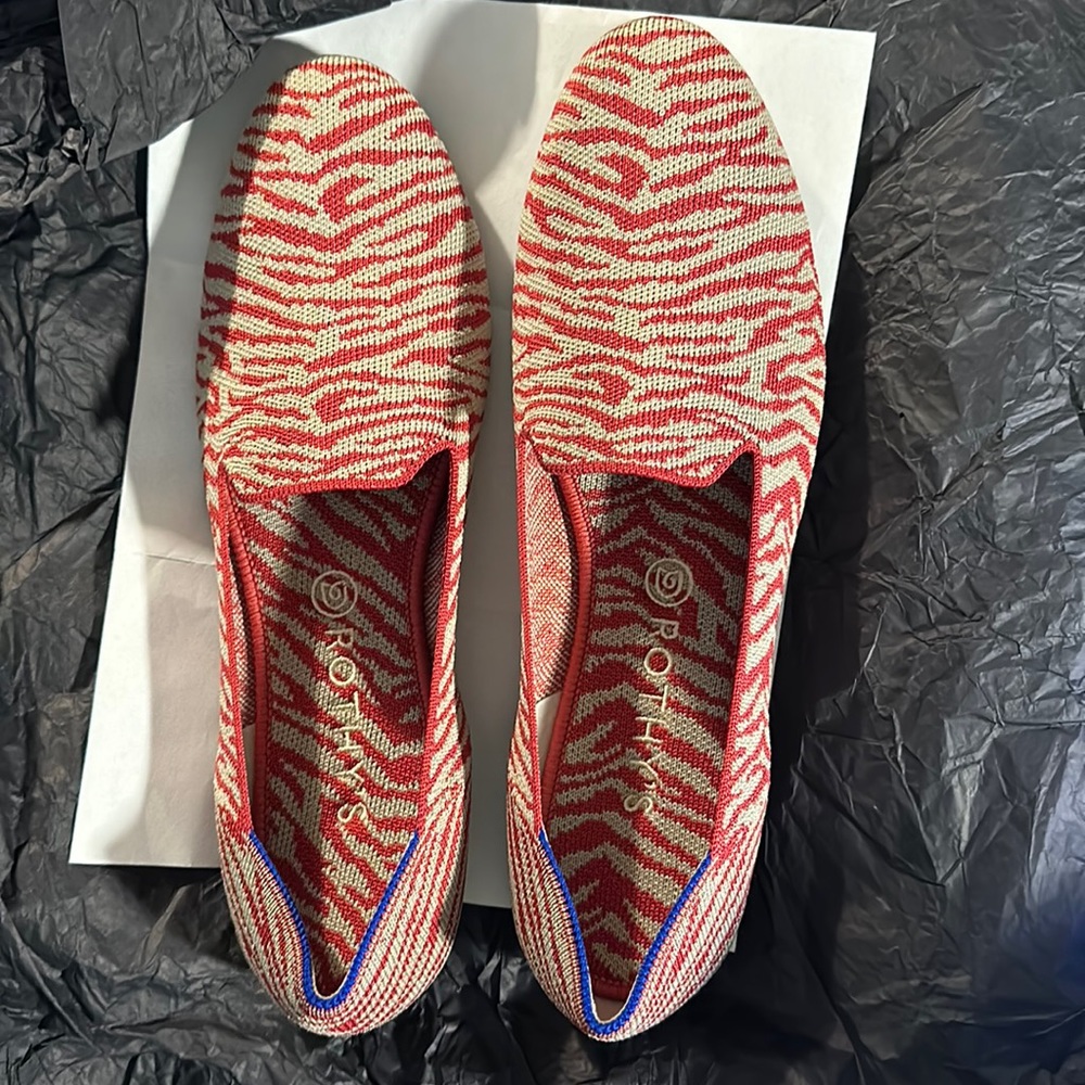 Rothy’s Size 12 Red Zebra Loafers